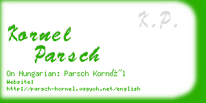 kornel parsch business card